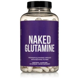 Naked Nutrition- Cpsulas de recuperacin muscular de Lglutamina desnuda, 1000 mg, 240 unidades, fabricadas en Estados Unidos, sin OMG, gluten y        
