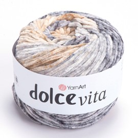 YarnArt Dolce Vita - Hilo 100% micropoliéster, hilo de chenilla suave para tejer y ganchillo, 150 g, 260 m, peso medio, ideal para juguetes de felpa, mantas y proyectos acogedores (3412)