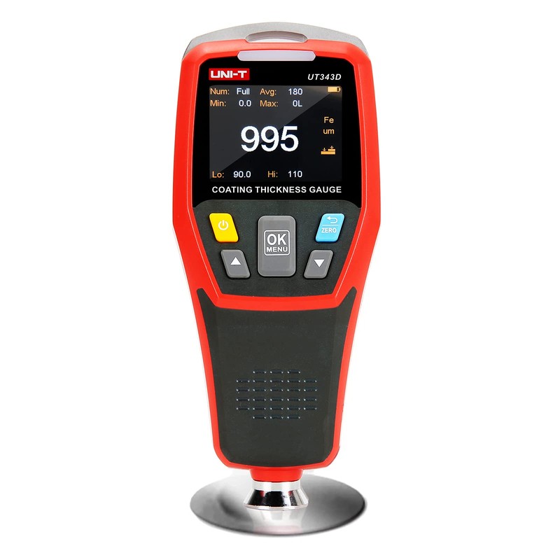 UNI-T UT343D Digital Coating Thickness Gauge Meter Tester Range 0