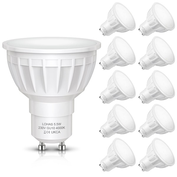 LOHAS® 6 Watt GU10 LED Bulbs, Replacement for 50 Watt