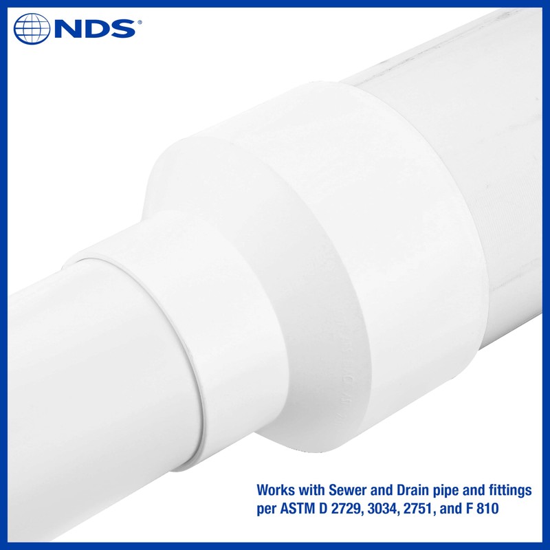 NDS 6P07 PVC S&D Increaser/Reducer Coupling, 4-Inch X 6-Inch, for