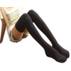 AM Landen Black Non-Slip Cotton Thigh High Socks Thick Cotton