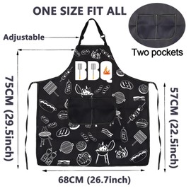ENSIANTH Funny Grilling Aprons BBQ Apron for Women Men Grill Apron Grill Master Apron Gifts BBQ Lover Gift Kitchens Apron with Pockets (Grilling Aprons)