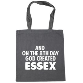 Hippowarehouse And on the 8th day God created Essex Tote Shopping Gym Beach Bag 42cm x38cm, 10 litres