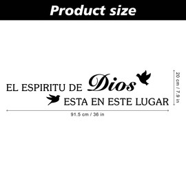 Heloner Bible Verses Wall Decor Stickers, Peel and Stick Inspirational Wall Decal, Suitable for Living Room, Dining Room, Bathroom, Bedroom Wall Decorative Sticker