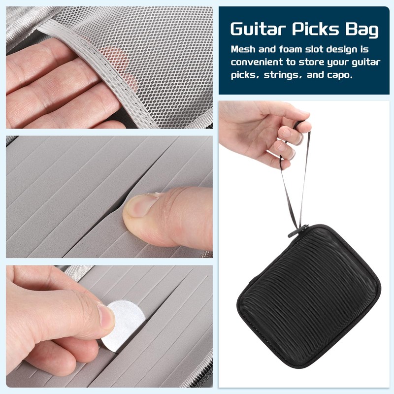 QUARKZMAN Guitar Pick Holder Box Nylon Acoustic Electric Guitar Pick