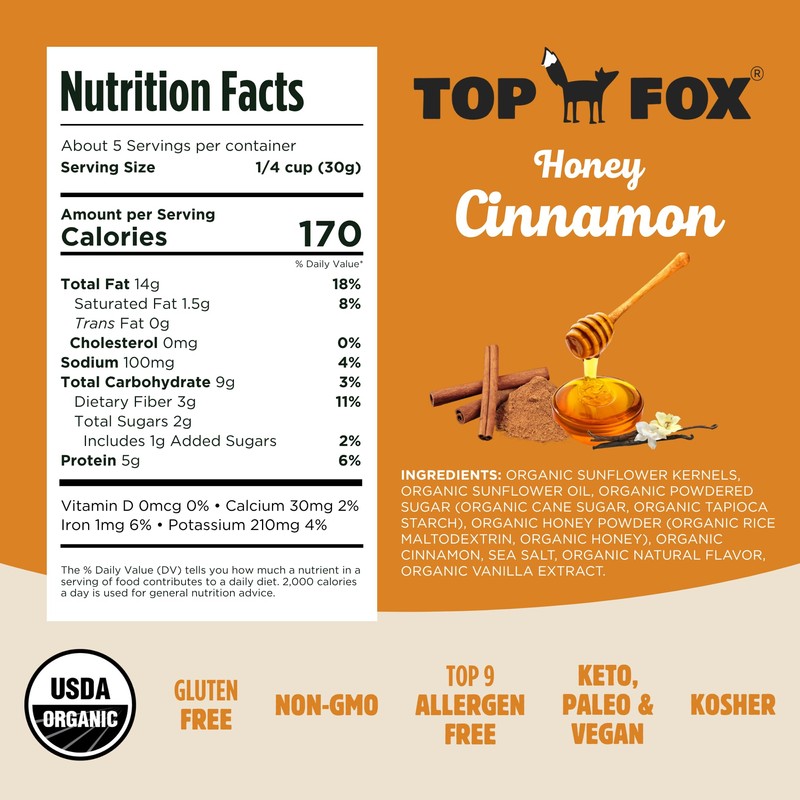 Sunflower Seeds (6-Pack, Honey Cinnamon)