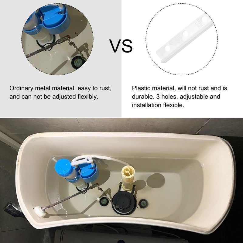 uxcell Toilet Flush Lever Handle, Push Button Toilet Tank Handle