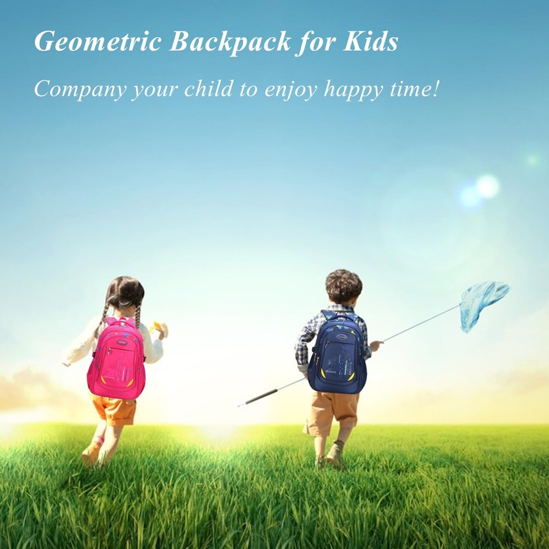 Geometric-Print Backpacks for Teen Boys School, Bookbags for Boys Elementary,
