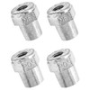 QWORK Car Positive Negative Battery Post Terminal, 4 Pair Zinc