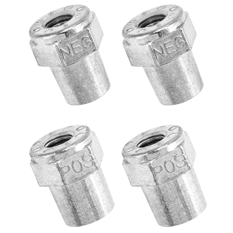 QWORK Car Positive Negative Battery Post Terminal, 4 Pair Zinc