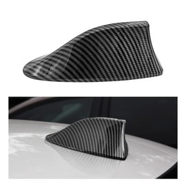 Shark Fin Antenna Cover for Car, Automotive Top Roof Aerials AM/FM Radio Signal Base, Vehicle Shark Fin Shape Cover with Adhesive Tape, Car Accessories Universal for Most Sedan, SUV, Van (Carbon)