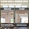 TPard Patio Sliding Glass Door Security Lock/Bolt, Rail-Childproof Safety Window