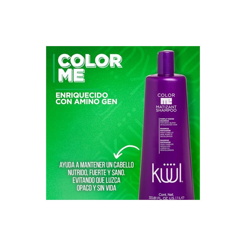 KÜÜL Color Me Shampoo Matizante Rubios Canos Brillo Protección UV