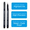 Zieler 12 Fineliner Drawing Pens (Black, Sepia & Grey) Water