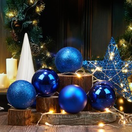 Emopeak 16Pcs Christmas Balls Ornaments for Xmas Christmas Tree - 3.15 inch Shatterproof Christmas Tree Decorations Hanging Ball for Holiday Wedding Party Decoration
