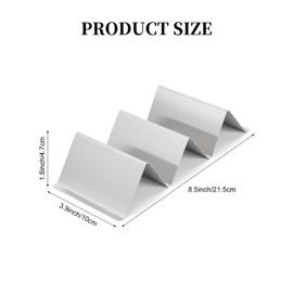 Taco Holder, Set of 4 Stainless Steel Taco Holders, Each Taco Stand Rack Holds Up 3 Shell Tacos, Oven, Grill and Dishwasher