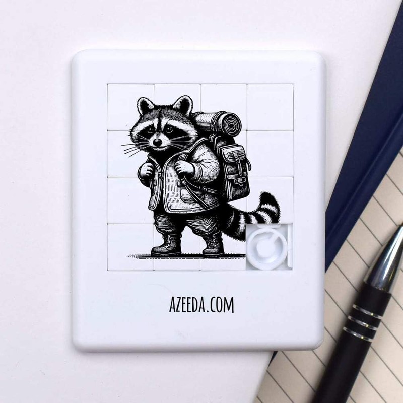 'Waschbär-Wanderer' Schiebepuzzle (PZ00028794)