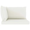vidaXL Pallet Sofa Cushions 3 pcs Cream White Fabric