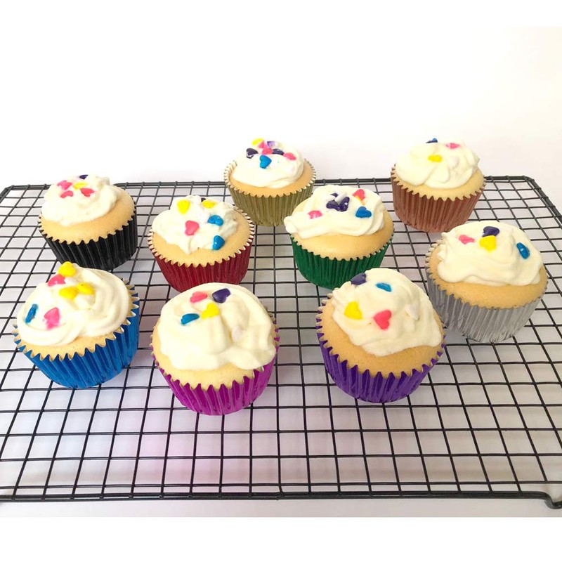 Huaswan Gold Foil Cupcake Liners Standard Paper Baking Cups for