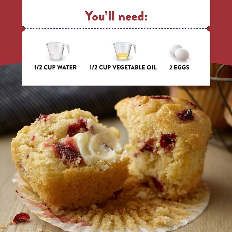 Krusteaz Cranberry Orange Muffin Mix, Contains Cranberries with Orange Zest