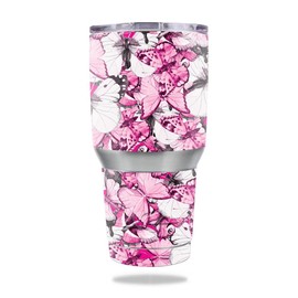 MightySkins Skin Compatible with Ozark Trail 30 oz Tumbler - Butterflies | Protective, Durable, and Unique Vinyl Decal wrap Cover | Easy to Apply, Remove, and Change Styles | Made in The USA
