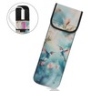 Blue Hummingbirds 1 Piece Flat Iron Curling Wand Travel Cover