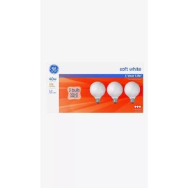 GE 40 watts G25 Globe Incandescent Bulb E26 (Medium) Soft White 3 pk