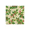 Caspari Holly and Fretwork White Cocktail Napkins - includes 20