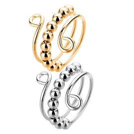 Abaodam 2pcs Wear-resistant Fidget Rotatable Anxiety for Decorative Accessory for Women and Colors for Family and Friends