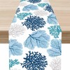 Nautical Coastal Table Runners,Ocean Beach Coral Table Runner for Restaurant