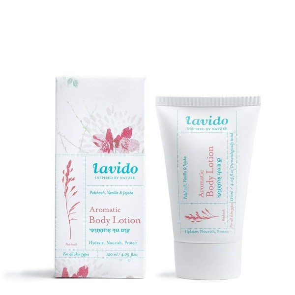 Lavido - Natural Aromatic Body Lotion (Patchouli) (4.05 fl oz | 120 ml) | Clean, Non-Toxic Skincare