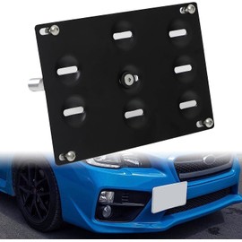 GS Front Bumper Tow Hook License Plate Mount Bracket Holder Relocator for Subaru BRZ Forester Crosstrek WRX STi Impreza Scion FRS Toyota 86