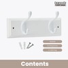 keypak 2-Hook Door Wall Mounted Coat Rack, 22.5cm - White