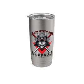 Japanese samurai warrior Seven Virtues of Bushido novelty Stainless Steel Insulated Tumbler