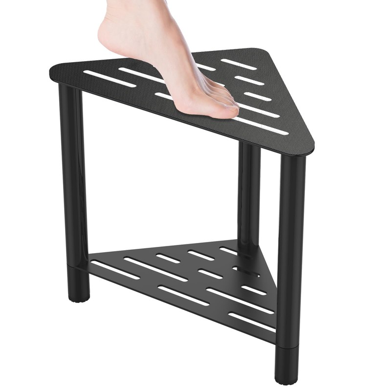 IBosins Corner Shower Stool Shower Foot Rest for Shaving Legs