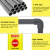 4 Panels Safety Barricade,7.8 FT Foldable Security Sign Barrier,Heavy Duty