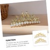 LALAFINA 2pcs Pearl Hair Claw Clips for Women Stylish Jaw