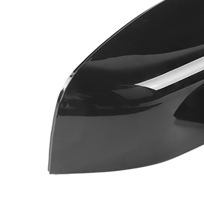 2pcs Rearview Mirror Cover Caps Glossy Black Fit for Land