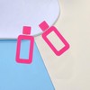 Just Follow Hot Pink Geometric Beaded Drop Dangle Hoop Earrings