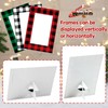Lonfliness 150PCS Christmas Picture Frame Xmas Plaid Paper Photo Frames