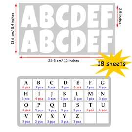 Bemeol Bulletin Board Letters 216 Pcs 2.5 Inch Alphabet Letter Stickers Self-Adhesive Letters for Poster Board Classroom Crafts Home Decor(White)