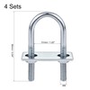 sourcing map Round U-Bolts 4 Sets 1.22"(31mm) Inner Width 90mm