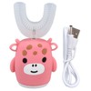 Kids U Shaped Toothbrush Pink Cartoon Electric 360° Tooth Rush