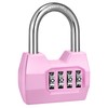 1 Pack disecu 4-Digit Combination Lock, Waterproof Outdoor Padlock for