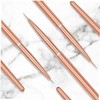 VICASKY 3pcs Portable Nail Art Pens Set Rose Gold Metal