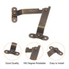 sourcing map 6 Pcs Lid Folding Support Hinges, Iron 180