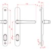 Ultion Sweet Door Handle 211mm (Long Fixings) - Matching Door