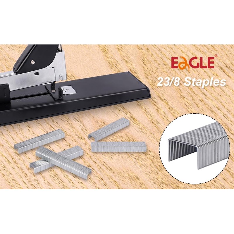 Eagle Heavy Duty Staples,23/8,1000pcs Staples, Strong Standard Staple,Pack of 2