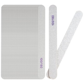 20PCS Professional Nail Files Double Sided Emery Board, 100/180 Grit Washable Nail Files